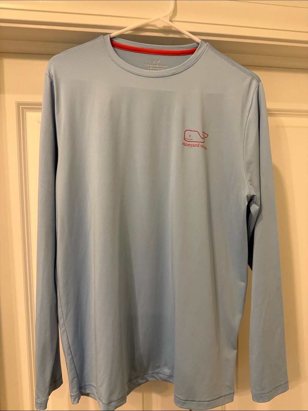 Vineyard Vines Light Blue Long-Sleeve Performance Shirt with  Logo